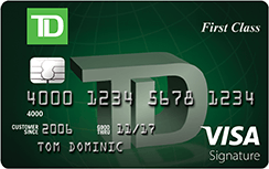 TD First Class Visa Signature Credit Card